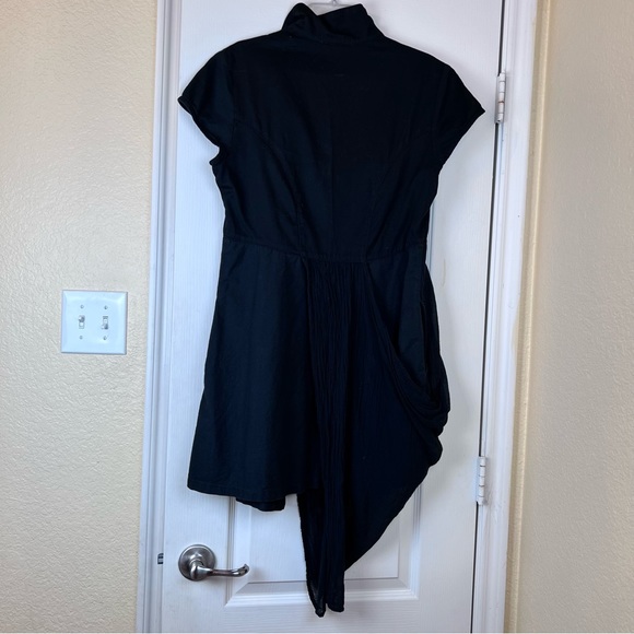 Prairie Underground Black Asymmetrical Wrap Dress Size 6 - Picture 2 of 12